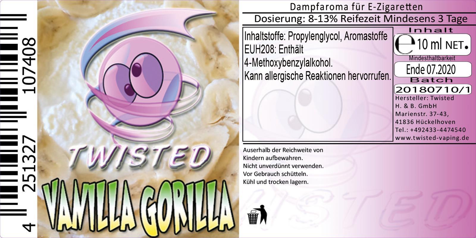 Twisted Aroma Vanilla Gorilla 10 ml